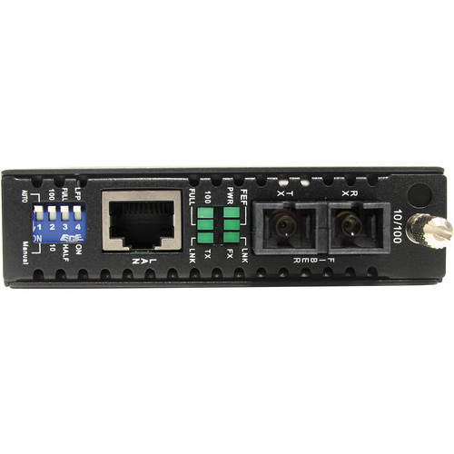 StarTech ET90110SM302 10/100 Mb/s Single Mode Fiber Media Converter SC (Black)