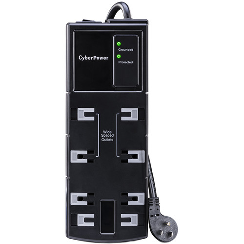 CyberPower CSB806 8-Outlet Essential Series Surge Protector (Black)