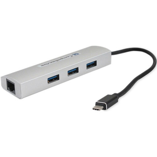 Comprehensive 3-Port USB 3.1 Gen 1 Type-C Hub with Ethernet Port
