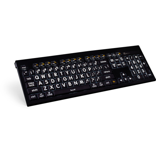 LogicKeyboard Astra Series Xlprint Mac Backlit Keyboard (US, White On Black)