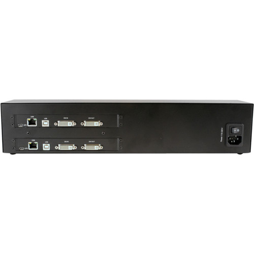 Smart-AVI KVM Extender Transmitter over CATx with Dual DVI-I Inputs & Dual DVI-D Outputs (Up to 500')