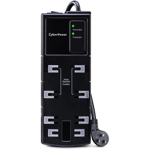 CyberPower CSB808 8-Outlet Essential Series Surge Protector (Black)