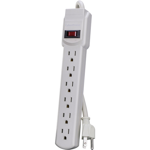 CyberPower GS60304 6-Outlet Power Strip (White)