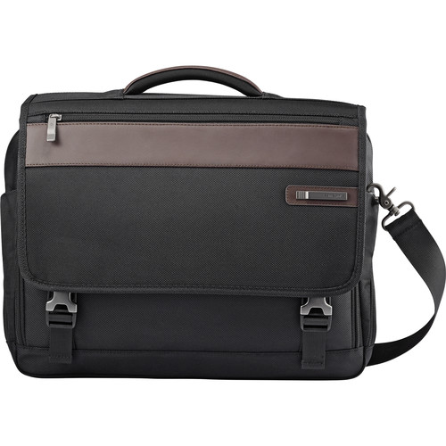 Samsonite Kombi Flapover Briefcase (Black/Brown)