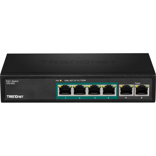 TRENDnet TPE-S50 6-Port Fast Ethernet PoE Switch (Version v2.0R)