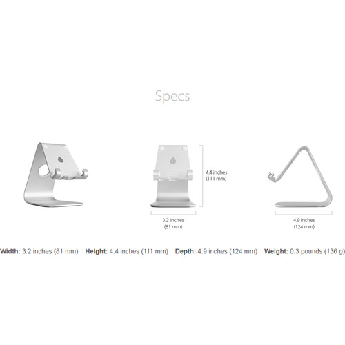 Rain Design mStand Mobile Stand for Smartphones and Tablets (Black)