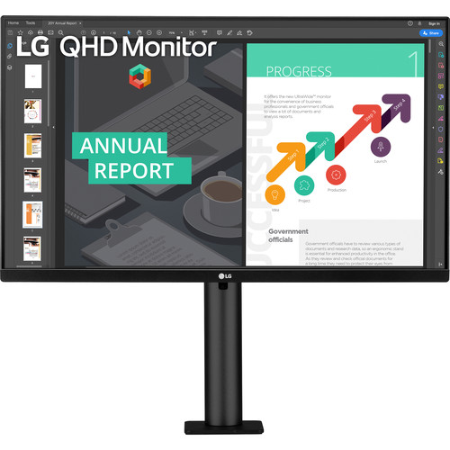 LG 27QN880-B 27" 16:9 FreeSync IPS Monitor with Ergo Stand
