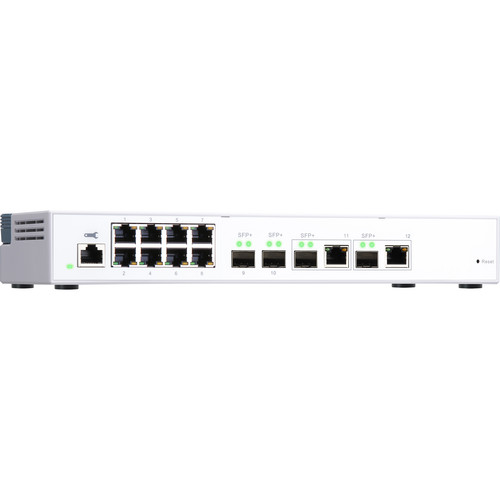 QNAP QSW-M408-2C 12-Port Gigabit Managed Switch with 10G SFP+ & Combo Ports