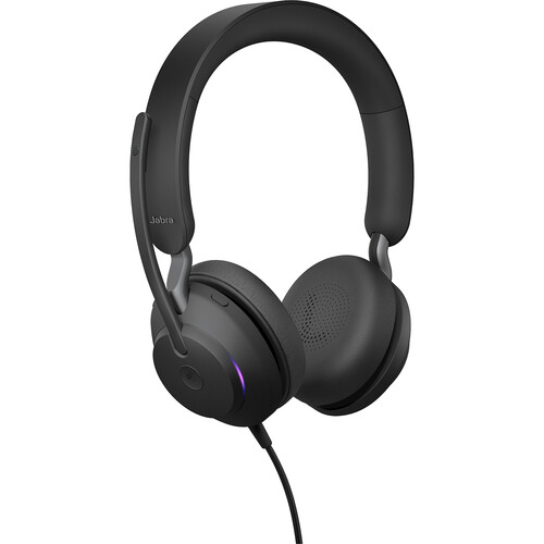 Jabra Evolve2 40 Stereo Wired On-Ear Headset (Unified Communication, USB Type-A, Black)