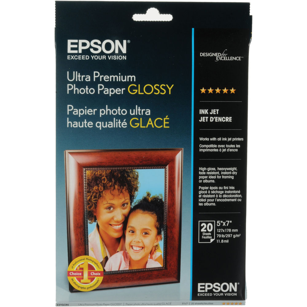 Epson Ultra Premium Photo Paper Glossy (5 x 7", 20 Sheets)