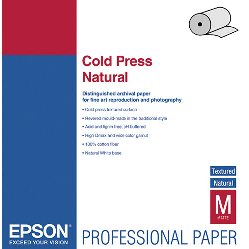 Epson Cold Press Natural Archival Inkjet Paper (44" x 50' Roll)