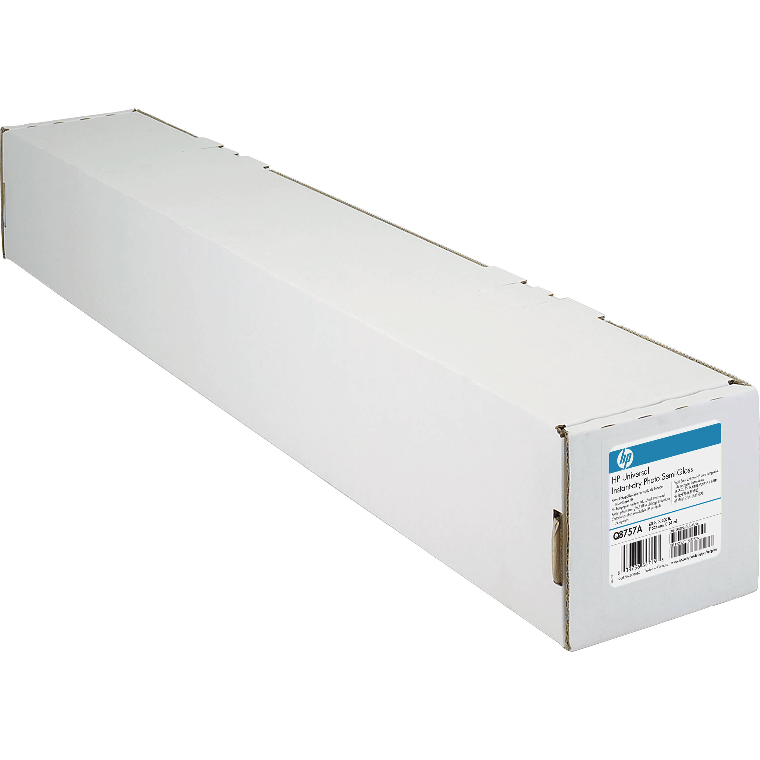 HP Q8757A Universal Instant-Dry Semi-gloss Photo Paper (60" x 200' Roll)