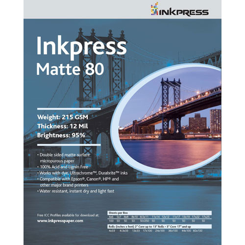 Inkpress Media Duo Matte 80 Paper (11 x 14", 100 Sheets)