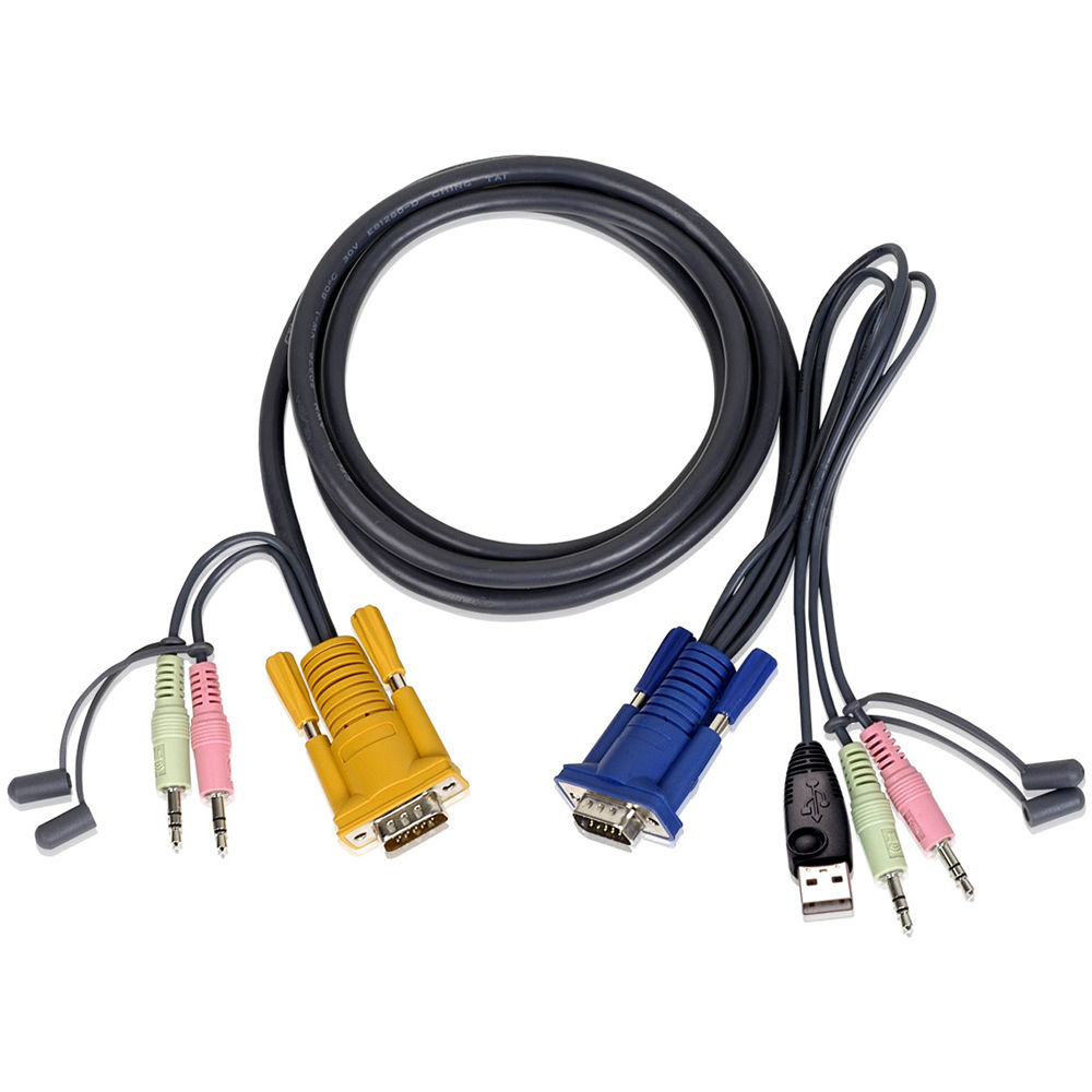 ATEN 2L-5305U USB KVM Cable with Audio Plugs (16')