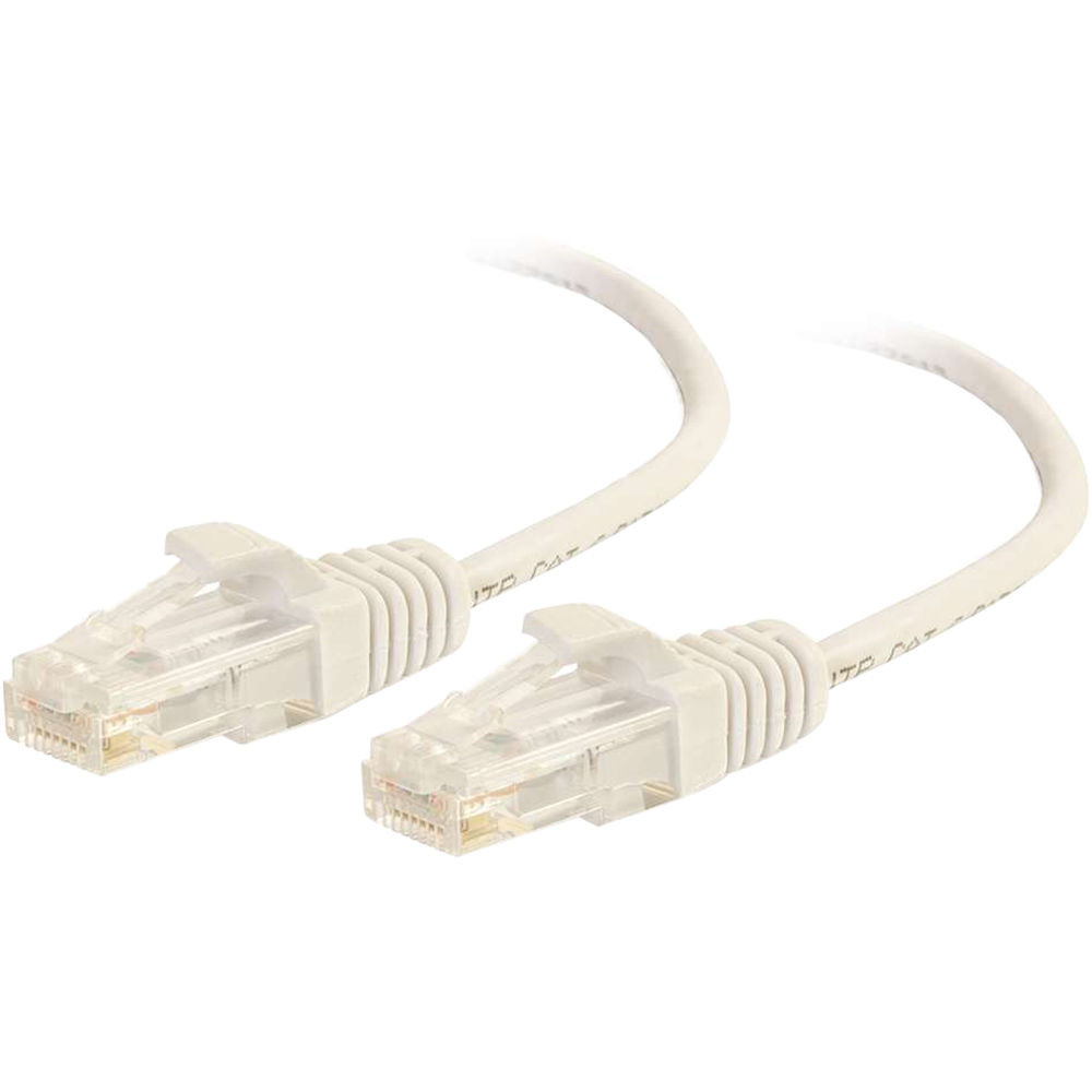 C2G RJ45 Male to RJ45 Male Slim Cat 6 Patch Cable (5', White)