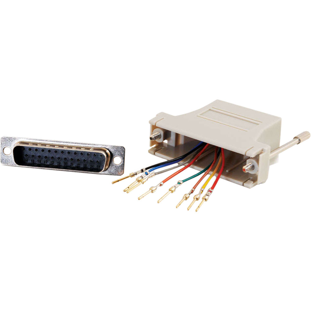 C2G RJ45 Female to DB25 Male Modular Adapter (Gray)