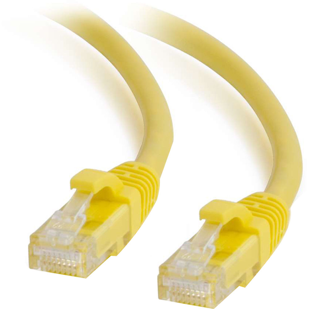 C2G RJ45 Male to RJ45 Male Cat 6 Snagless Patch Cable (2', Yellow)