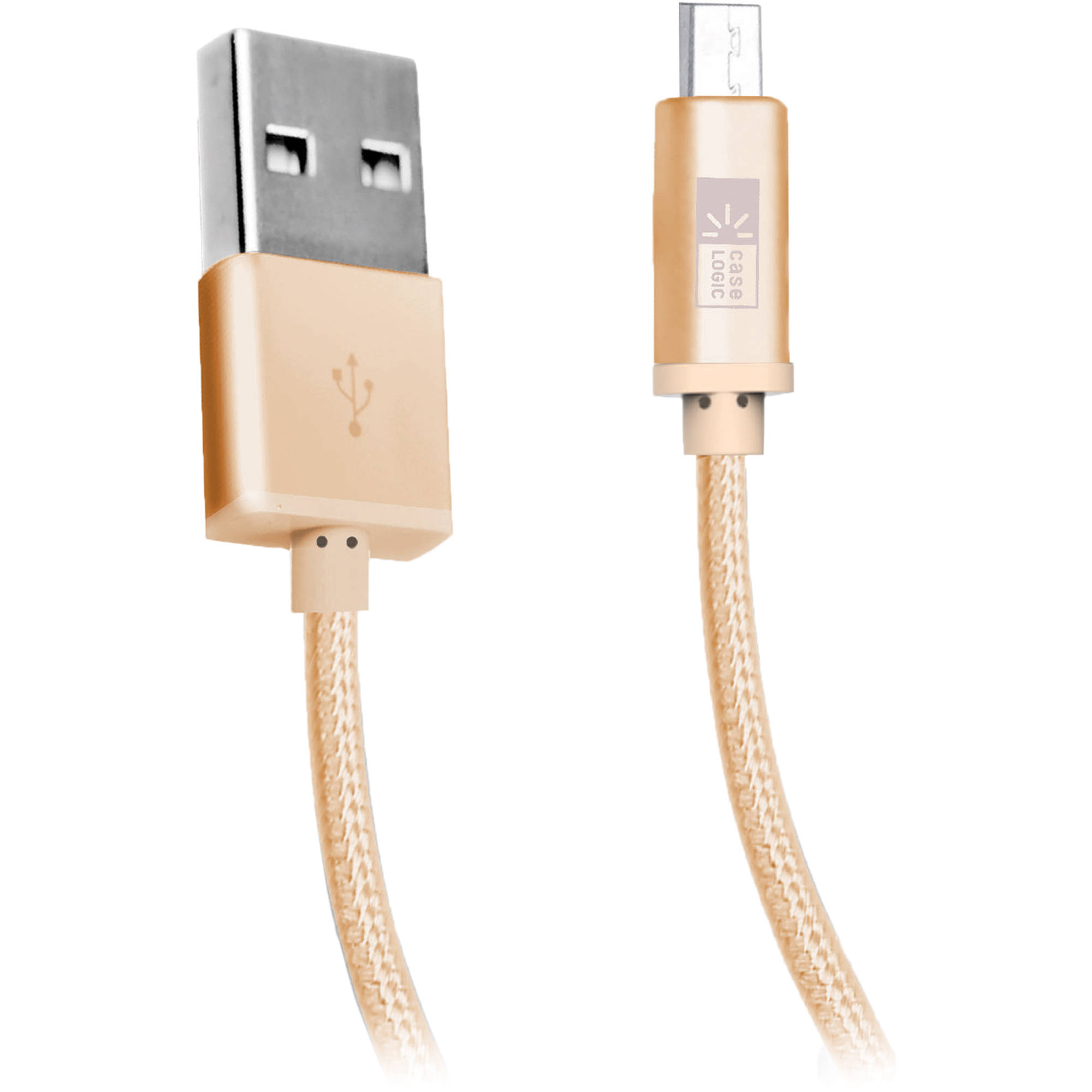 Case Logic Braided Micro-USB to USB Type-A Cable (10', Gold)