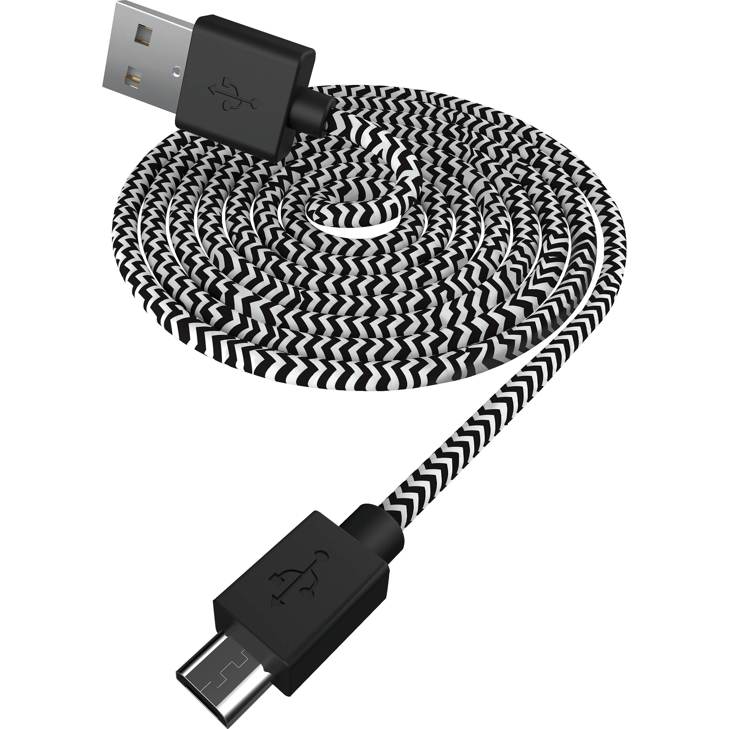 ChargeWorx Braided Micro-USB Charge and Sync Cable (6', Black)