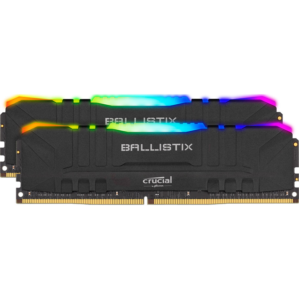 Crucial 64GB Ballistix RGB DDR4 3200 MHz UDIMM Gaming Desktop Memory Kit (2 x 32GB, Black)