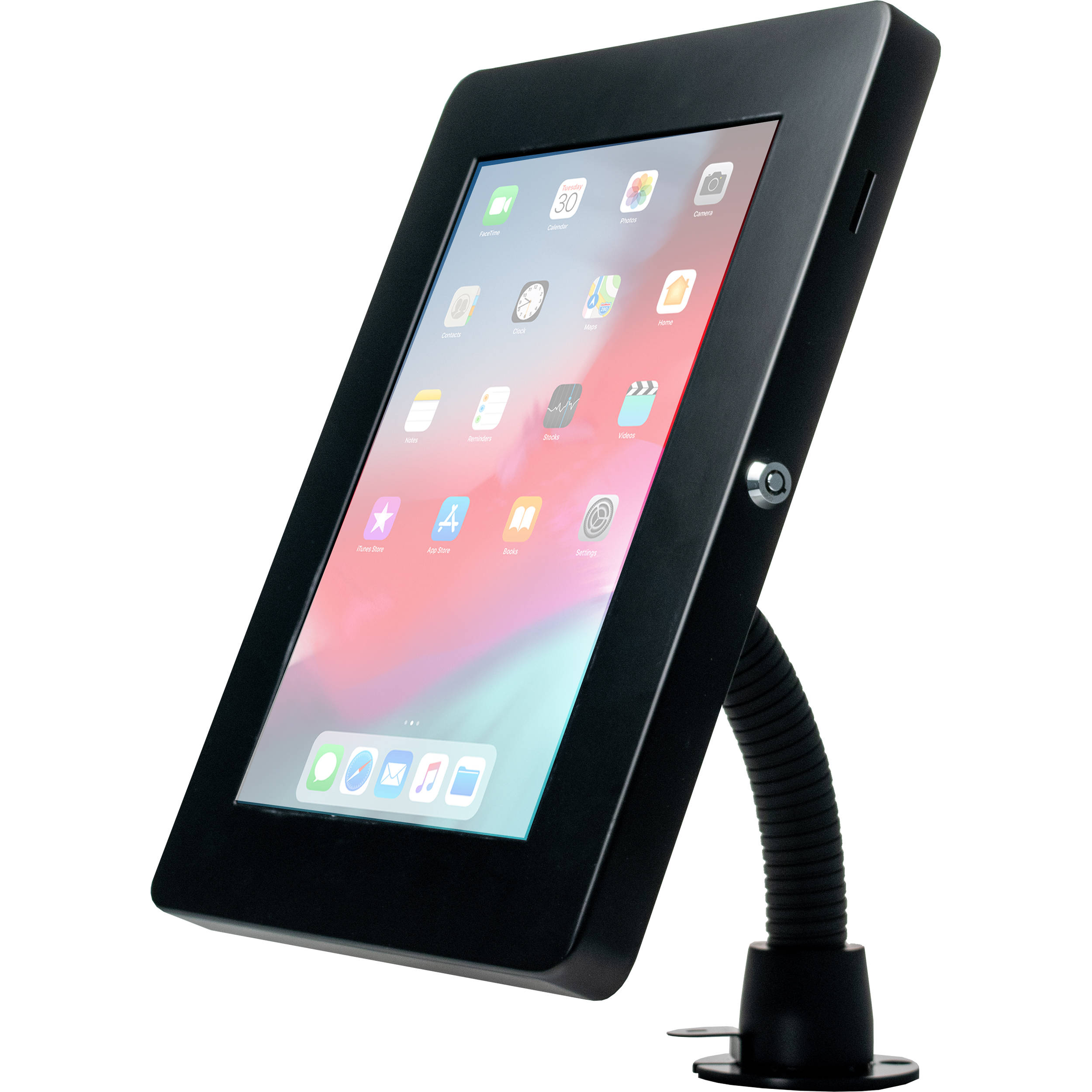 CTA Digital Premium Security Kiosk Stand with Gooseneck Tabletop Mount (Black)