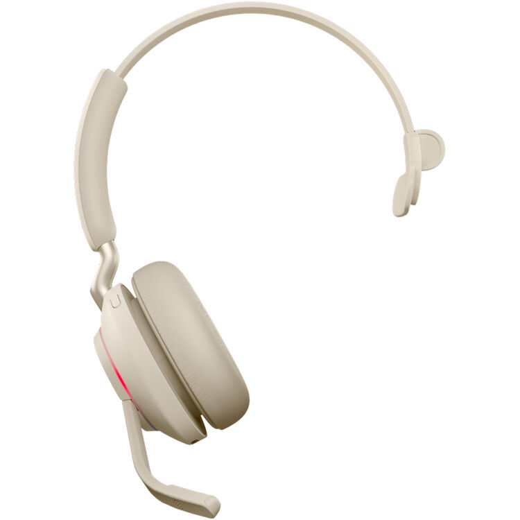 Jabra Evolve2 65 Mono Wireless On-Ear Headset (Unified Communication, USB Type-C, Beige)