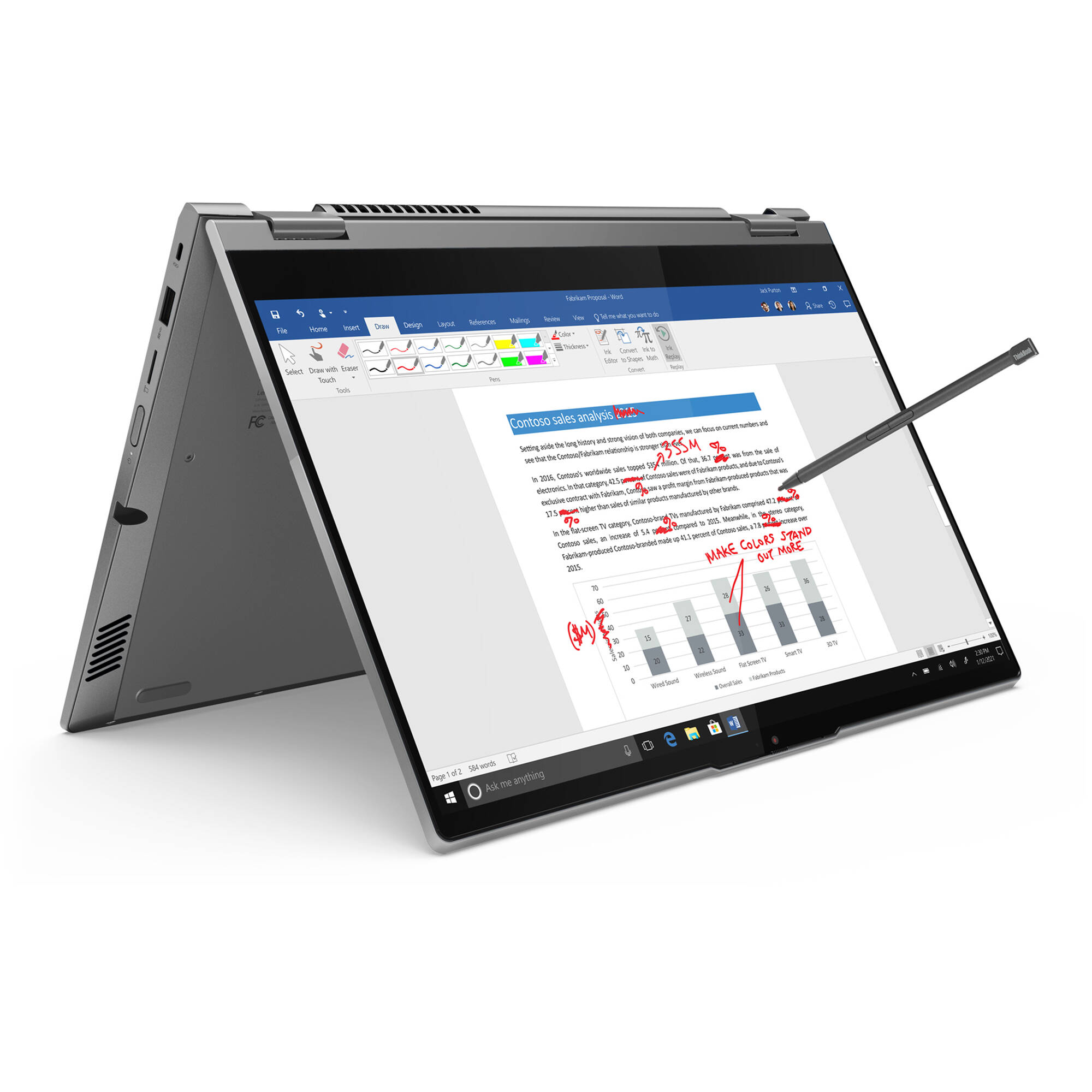 Lenovo ThinkBook 14s Yoga ITL Multi-Touch Notebook (Grey)