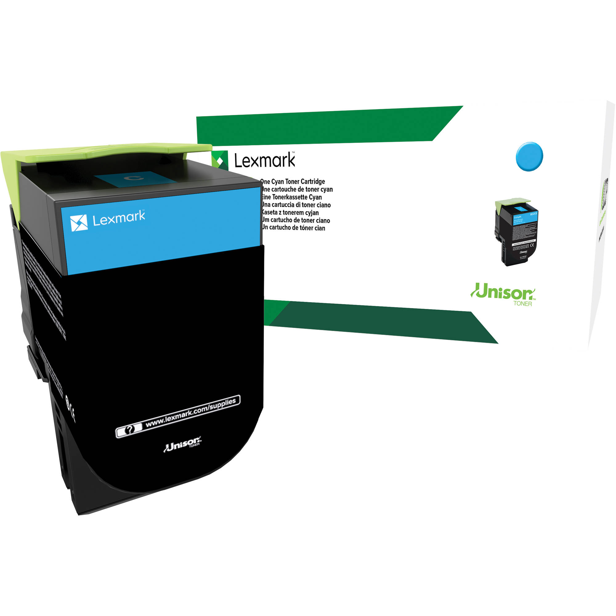 Lexmark 701HC Cyan High-Yield Return Program Toner Cartridge for Select CS310, CS410 & CS510 Color Laser Printers