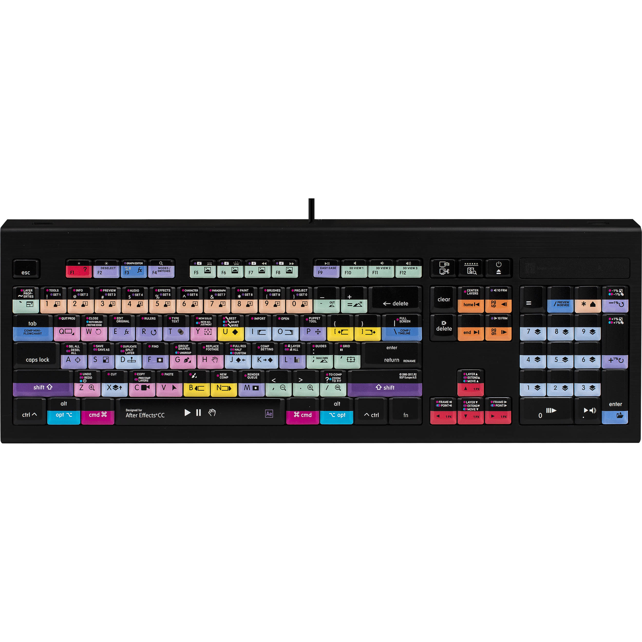 LogicKeyboard Astra Series Adobe After Effects CC Backlit Keyboard for Mac (American English)