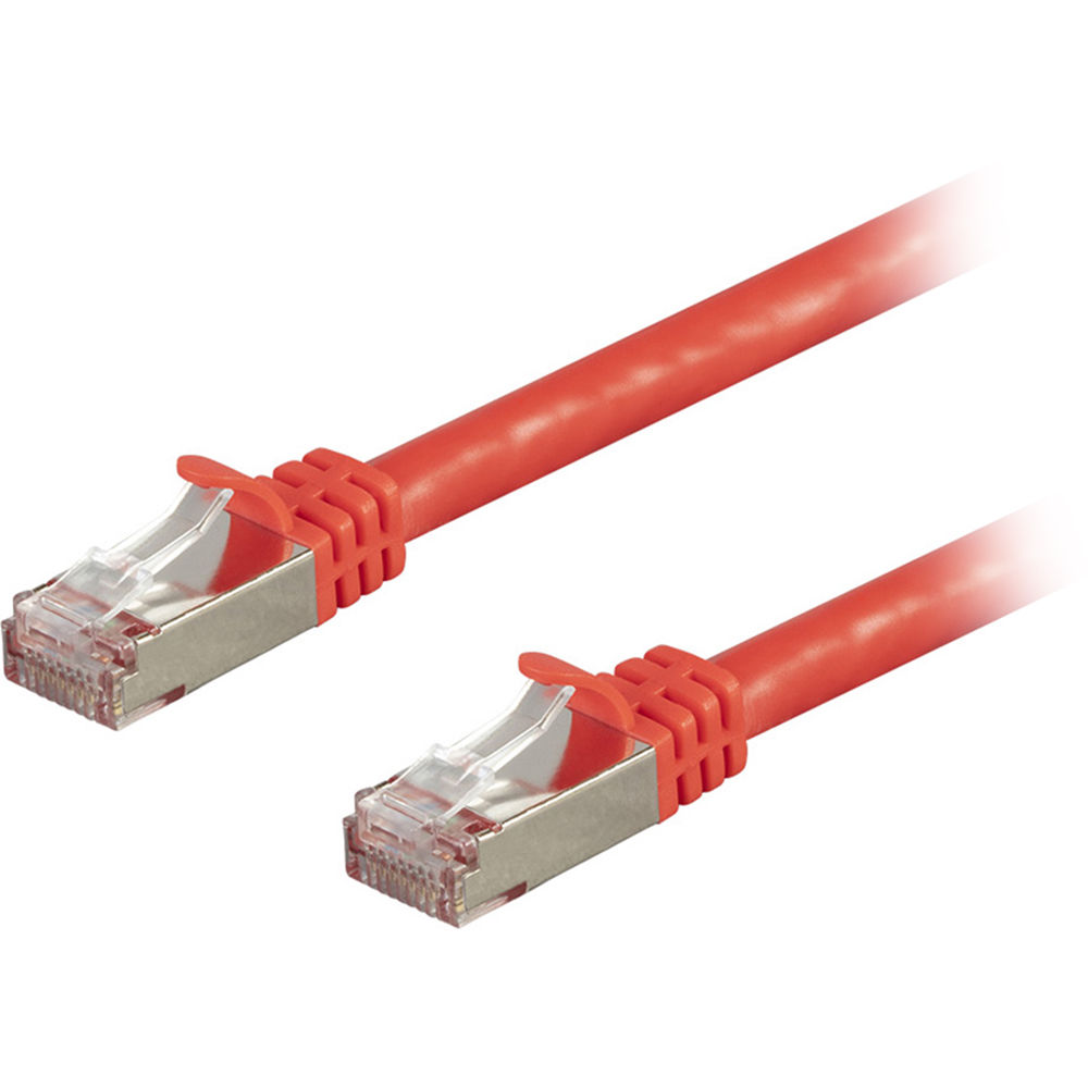 Monoprice Entegrade Cat7 S/FTP Double-Shielded Ethernet Patch Cable (3', Red)