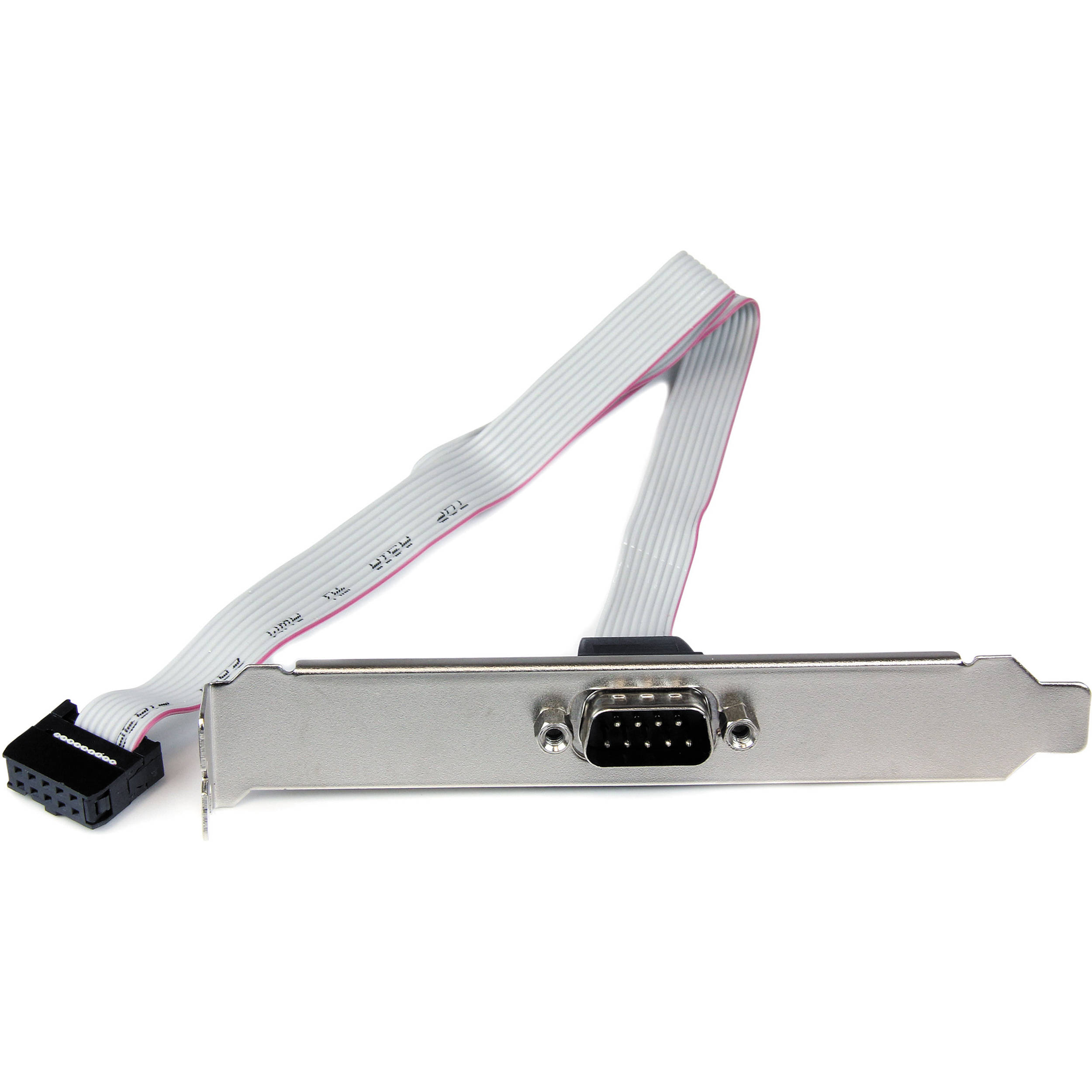 StarTech 16" 9-Pin Serial Male to 10-Pin Motherboard Header Slot Plate (Gray)