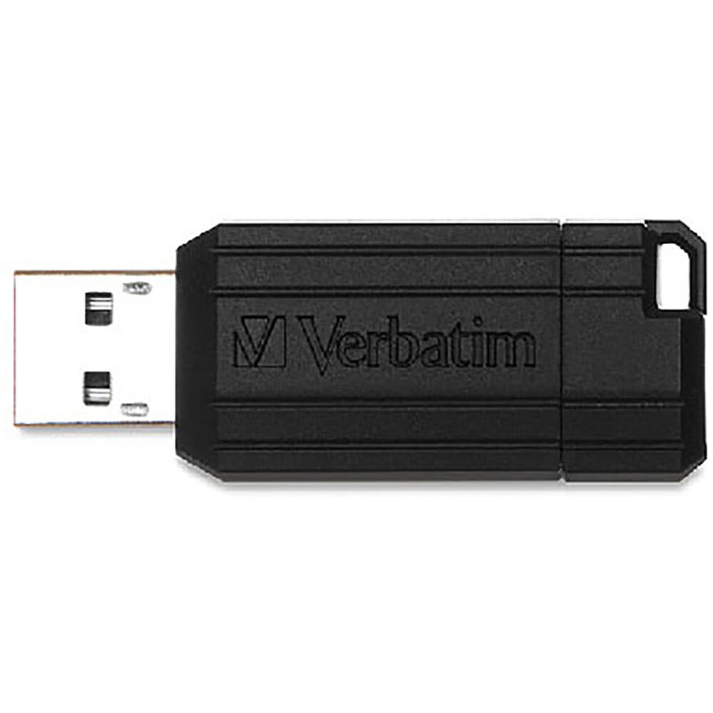 Verbatim 64GB PinStripe USB Flash Drive (Black, 10-Pack)