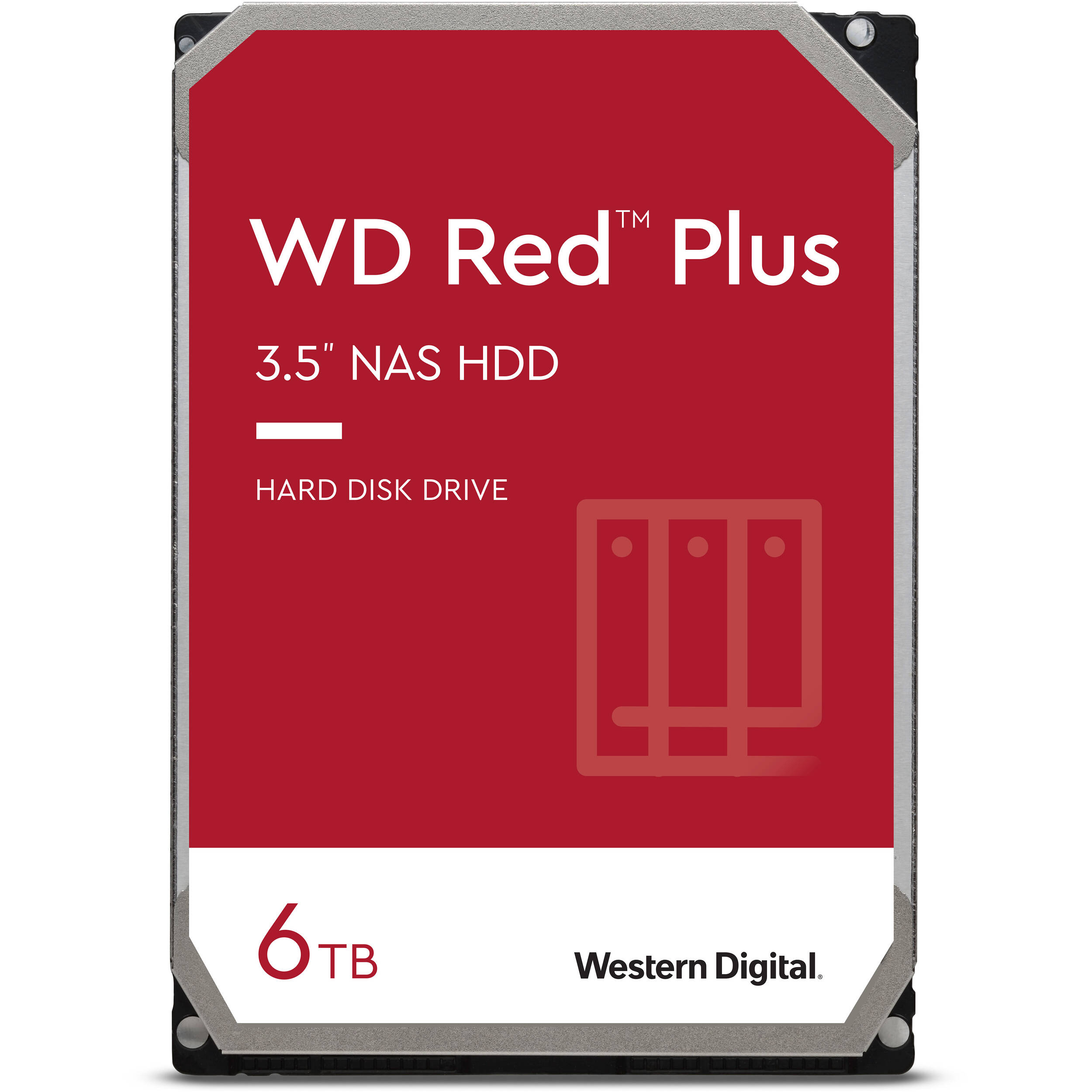 WD 6TB Red Plus 5400 rpm SATA III 3.5" Internal NAS HDD (CMR)